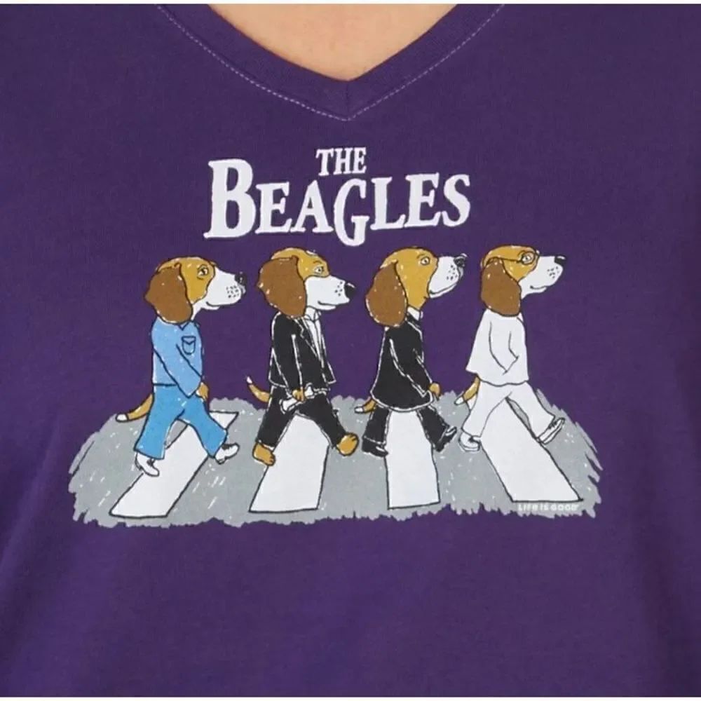 LIFE IS GOOD Womens XXLARGE Beagles Long Sleeve Tee - Picture 8 of 10